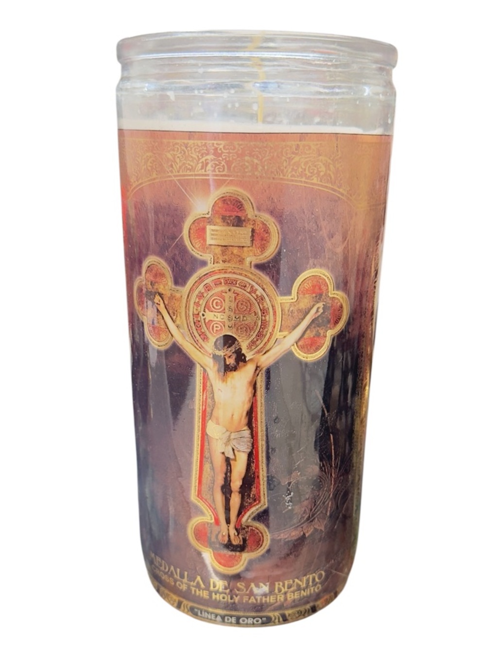 Prayer to cross of the Holy father Benito 14days candle vela medalla San Benito